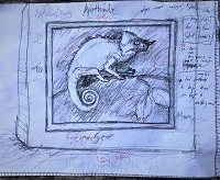 Finished Greenman on banker with mallet